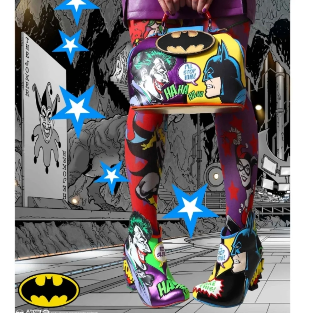 Batman and Joker Deadly Duo ankle boots, a size 10 & a size 11 - Picture 3 of 13